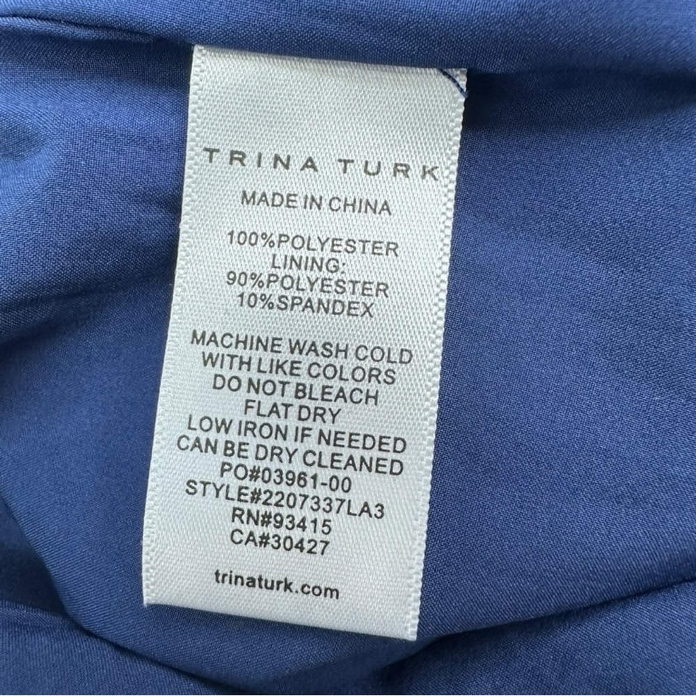 TRINA TURK Navy Cocktail Mini Dress Size S - Picture 6 of 11